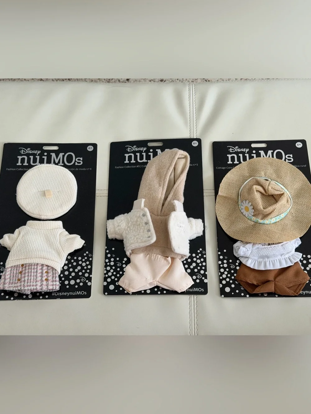 NWT Disney nuiMOs 3 Beige & Cream Outfits cottage core Fashion Collection 4 & 5